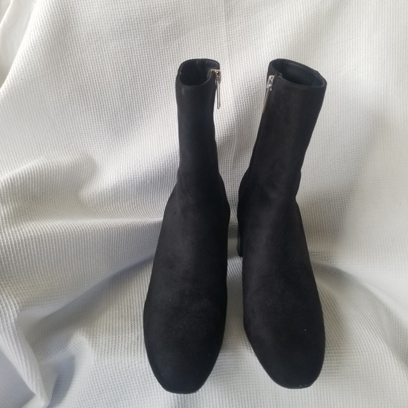 Zara Block Heel Gold Trim Ankle Boot - Picture 6 of 7